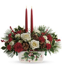 Halls Of Holly Centerpiece from Clermont Florist & Wine Shop, flower shop in Clermont